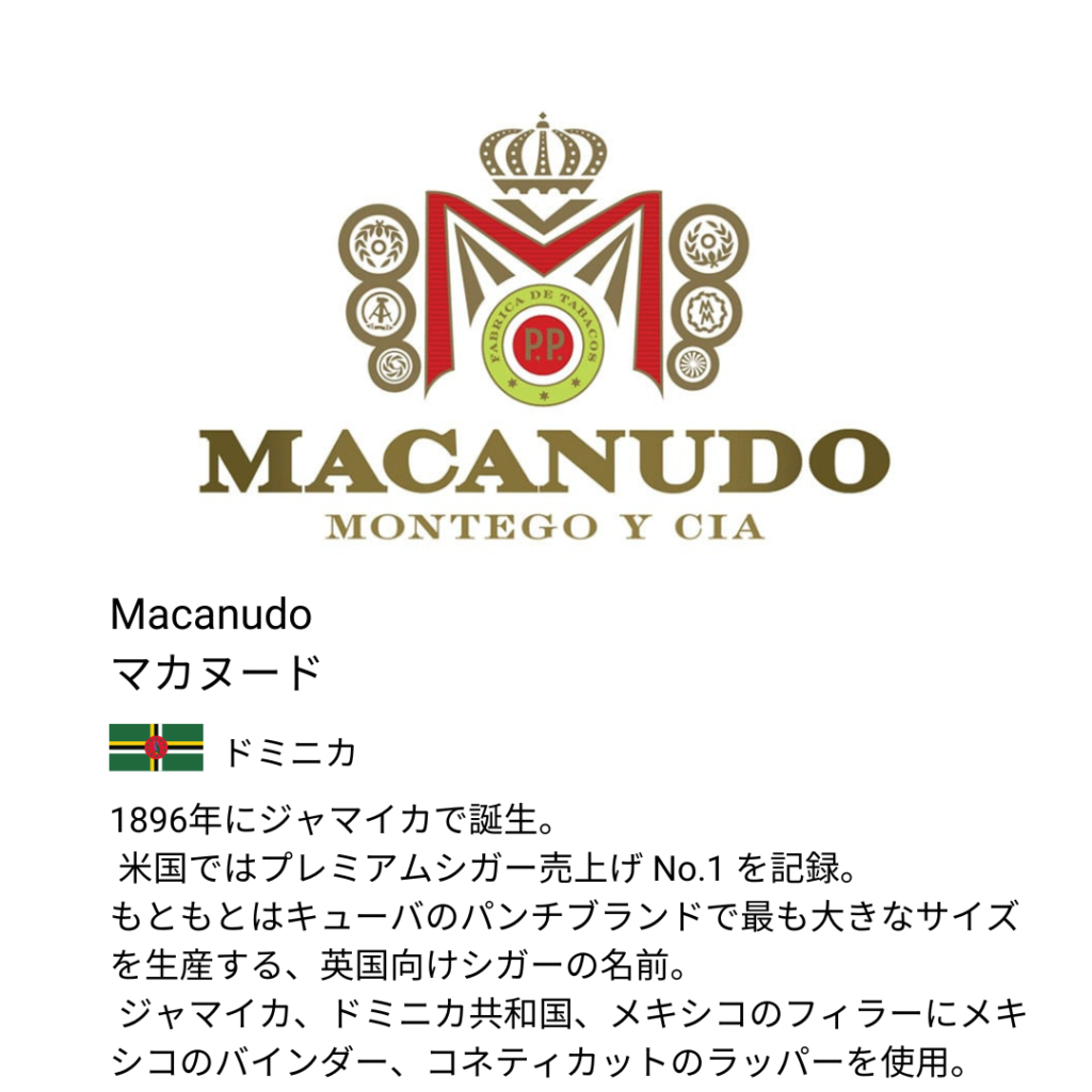 マカヌード　葉巻ブランド